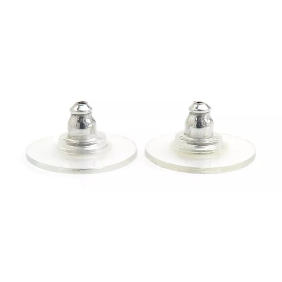 Auth CHANEL CC Logo Star Pierce Earrings Silver/White Metal/Faux Pearl - 55860i - Picture 11 of 14